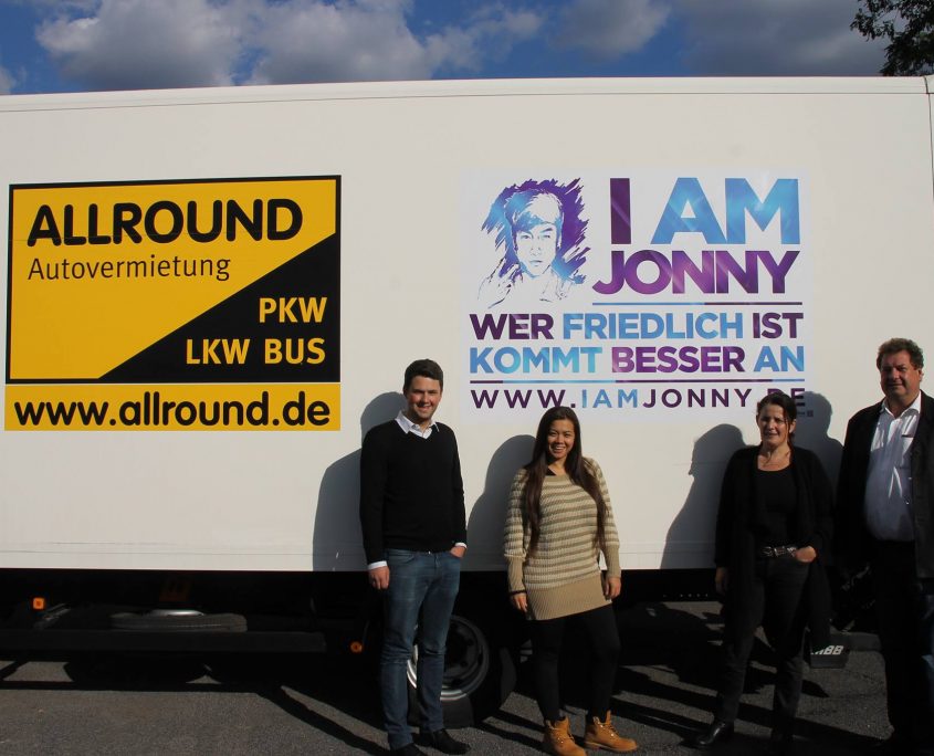 I am Jonny - Allround unterstützt den Verein I am Jonny wird von der Allround Autovermietung unterstützt