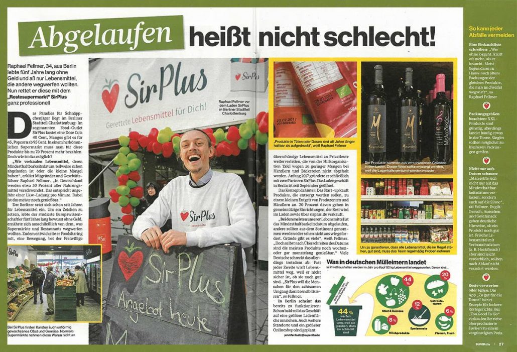 Sirplus Zeitungsartikel
